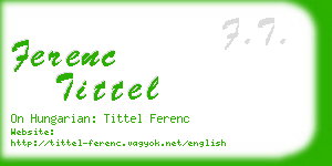 ferenc tittel business card